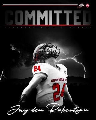 Jayden Robertson 3⭐️ ATH (@jayrobertson181) on Twitter photo I would like to thank god first and foremost and then I would like to thank my family with supporting me to get me here, and also all the coaches that have guided me to get where I am at right now. I will be signing December 20th.❤️<a href="/CoachShawnM_SUU/">Shawn Magginson</a>
<a href="/delanefitz/">DeLane Fitzgerald</a> <a href="/DGS_4ya/">Darrius G. Smith</a> <a href="/bmeasom1/">Brady Measom</a> I would like to thank god first and foremost and then I would like to thank my family with supporting me to get me here, and also all the coaches that have guided me to get where I am at right now. I will be signing December 20th.❤️<a href="/CoachShawnM_SUU/">Shawn Magginson</a>
<a href="/delanefitz/">DeLane Fitzgerald</a> <a href="/DGS_4ya/">Darrius G. Smith</a> <a href="/bmeasom1/">Brady Measom</a>