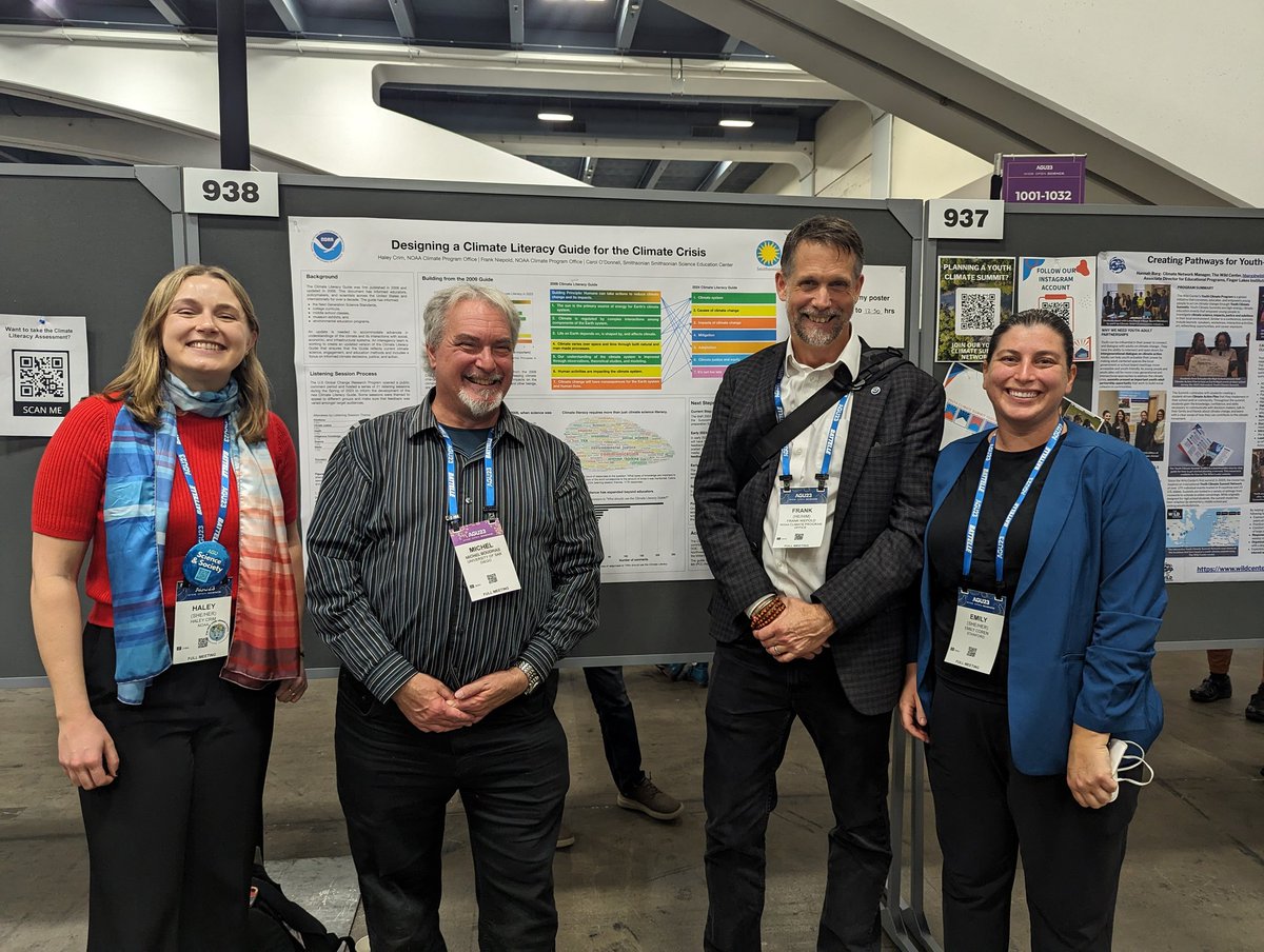EmilyCoren's tweet photo. @HoneyBuddha Such a wonderful turnout out today from Climate Literacy @ClimateLit at @theAGU. So good to see everyone in person. https://t.co/WSFm2NUGZl