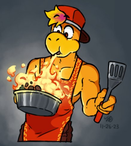 Also the Fire Bro again cuz I really like him! By default he's considered a Chef Bro but a friend suggested on naming him Rowes T. Koopa, and I really like the name~ #mario #koopa #KOOPATROOP