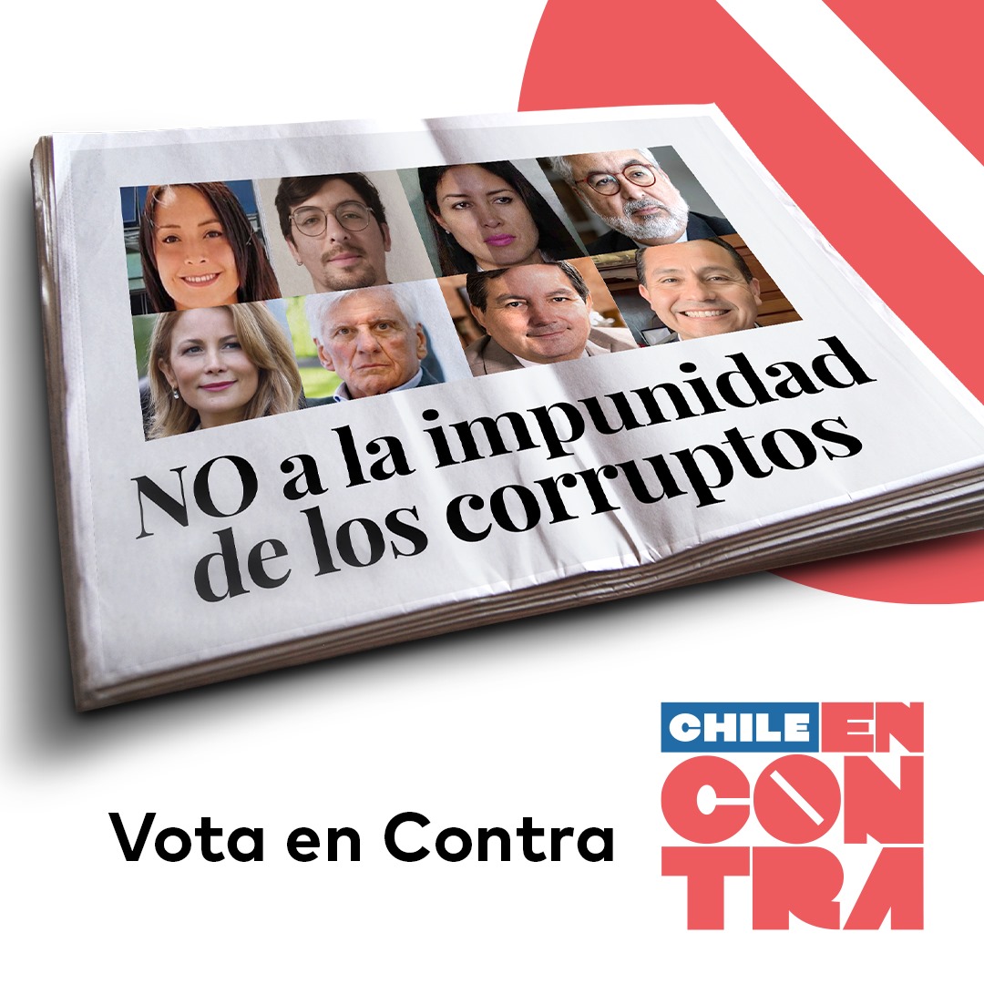 El combate a la corrupción no permite medias tintas, ni eufemismos 🙄 ¡Los delincuentes deben estar presos y este texto los quiere dejar libres!

📣El domingo #ChileVotaEnContra de la impunidad🚫