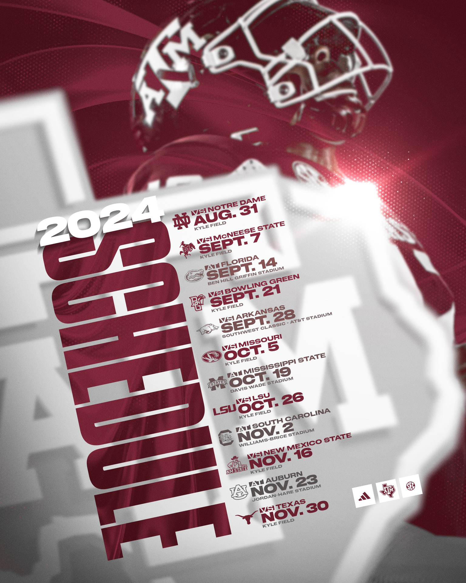 Texas aggie football schedule online