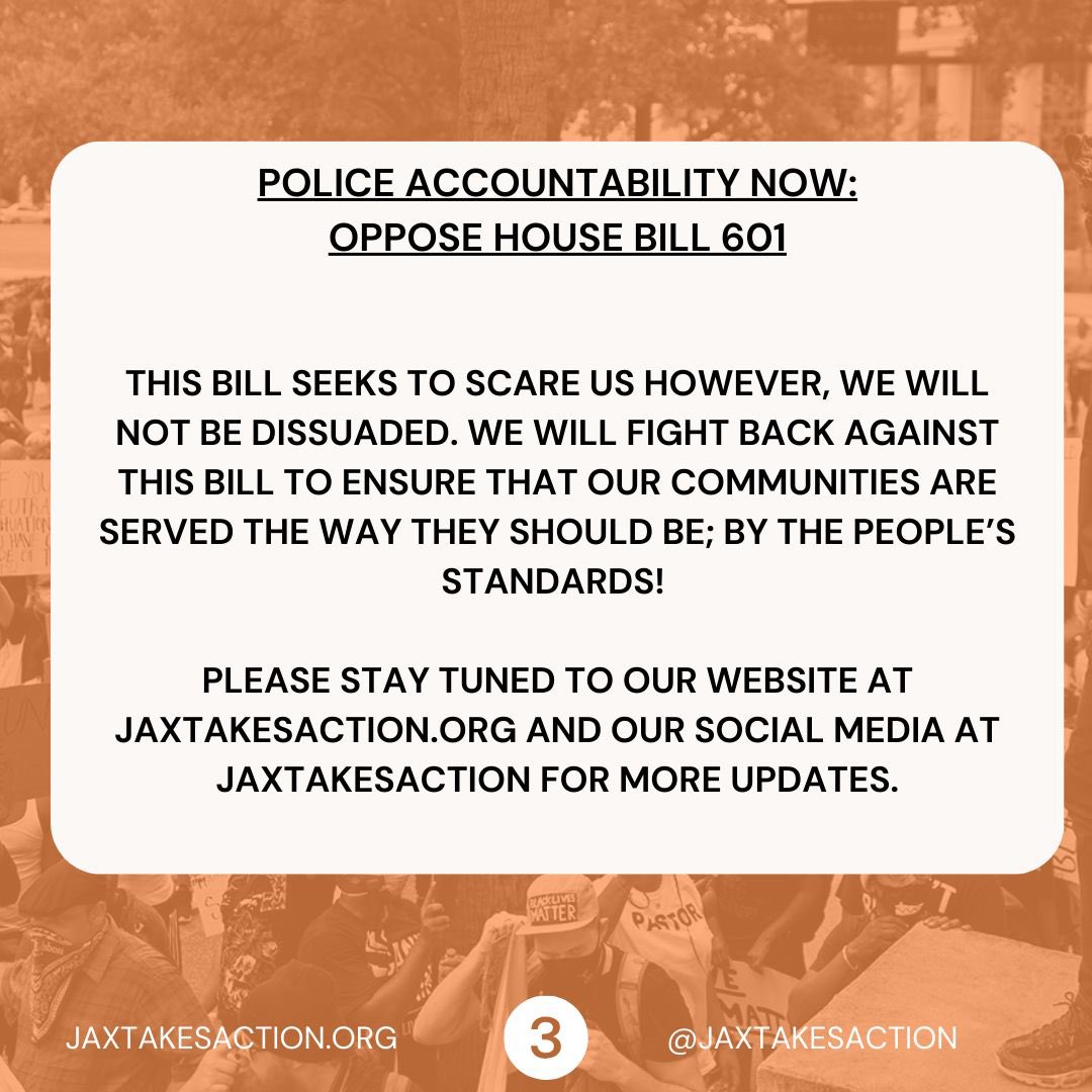 ‼️PUBLIC SAFETY COMMITEE NOW‼️

JCAC rejects the new House Bill 601 that would get rid off all established 23 Civilian Review Boards in the state of Florida AND prevent future Civilian Review Boards from forming. 
 #NoToHB601