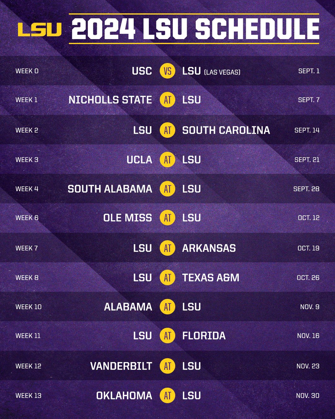 sec-network-on-x-alabamaftbl-razorbackfb-auburnfootball-gatorsfb-georgiafootball-ukfootball-lsufootball-s-2024-schedule-https-t-co-4utdvla01u-x