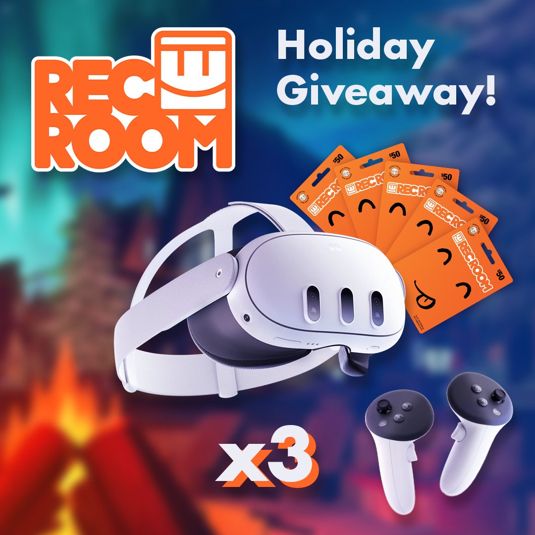 Rec Room on X: It's Quest 3 holiday giveaway time 🥳 Come celebrate the  season with us in Rec Room! Need a way in? We got you 🎁 Enter here for a