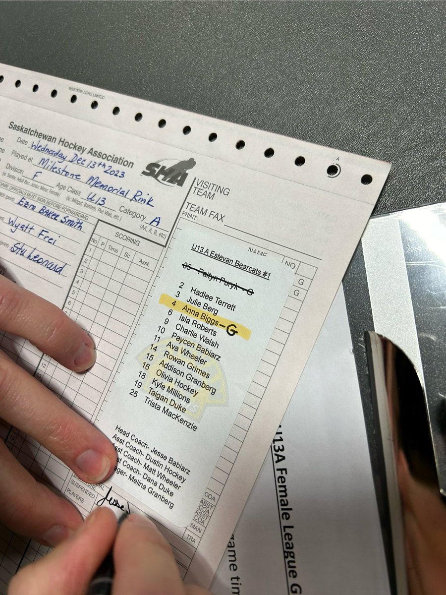 biggs_josh's tweet image. #EBUG 🚨 Alert in the U13 Female A. Anna Biggs will make her first start between the pipes.