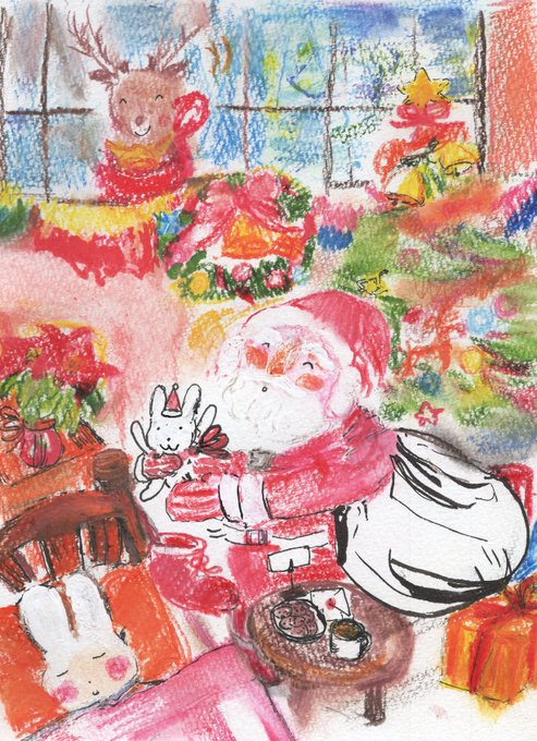 「クリスマス サンタ帽」のTwitter画像/イラスト(新着)｜20ページ目