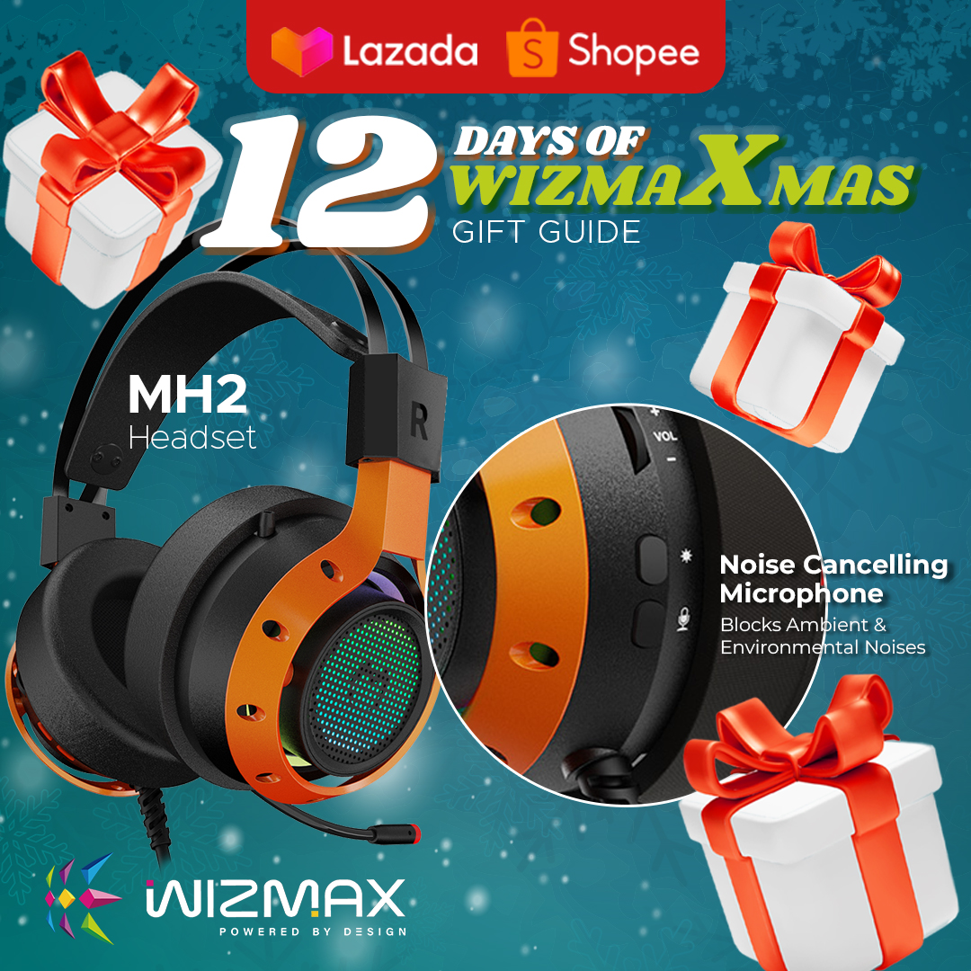 Wizmaxinc's tweet photo. It's 12 days before Christmas! Who's excited? Well, we are!
Here's WizmaXmas Gift guide. Our MH2 Gaming Headset!
Shopee: https://t.co/CT8AkSvB5t
Lazada: https://t.co/pSDAEbJfnx
#Wizmax #Gaming #GamingLifestyle https://t.co/zoIcs0l82m