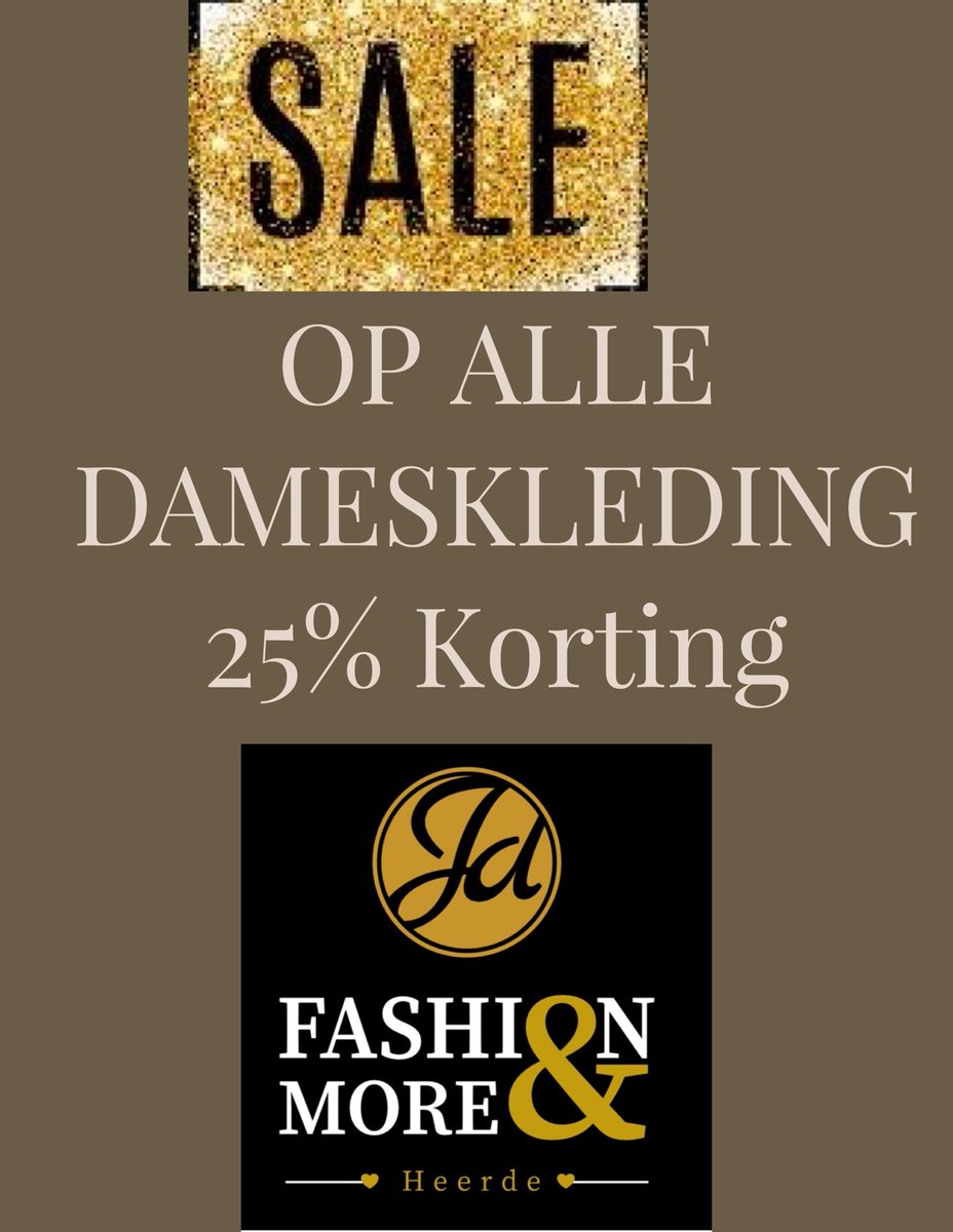 MoreHeerde99549's tweet photo. Sale Fashion&amp;More Heerde https://t.co/j85Cqp67T2