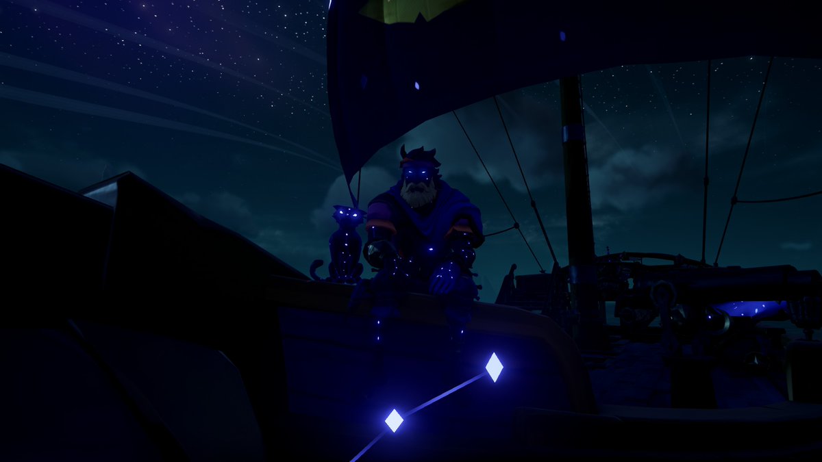 What a wild night on the seas! 

Mad love to <a href="/RealLifeWookie/">Beardageddon</a> &amp; <a href="/J0hnn0o/">Johnno🐀| Official Pit Dweller</a> for the massive raids and bringing so many new people to the party that I had the pleasure to meet! 💙
That's the best thing about #SeaOfThieves for me.

❤️‍🔥my crew - SenZiSeedZ, Beakwood and <a href="/SiFiSpaceLover7/">GalaxyStarQueen77</a>