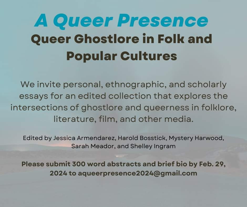 #Supernatural #AcademicTwitter #paranormal #Ghost #Queer #LGBTQ #Folklore #FolkloreThursday