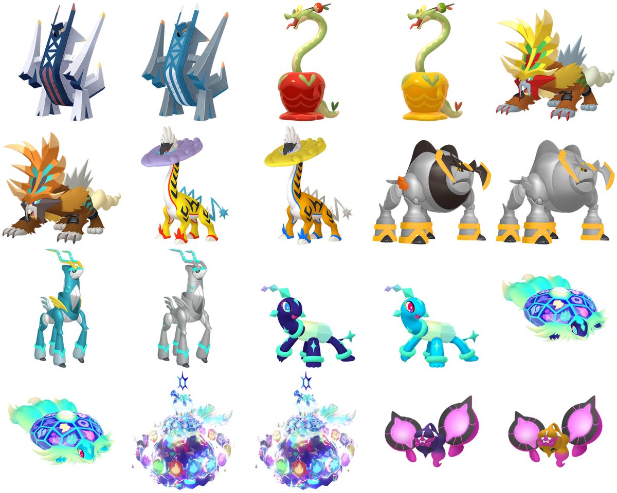 New Pokémon in Indigo Disk [1018] Archaludon [1019] Hydrapple [1020] Gouging Fire [1021] Raging Bolt [1022] Iron Boulder [1023] Iron Crown [1024] Terapagos [1025] Pecharunt