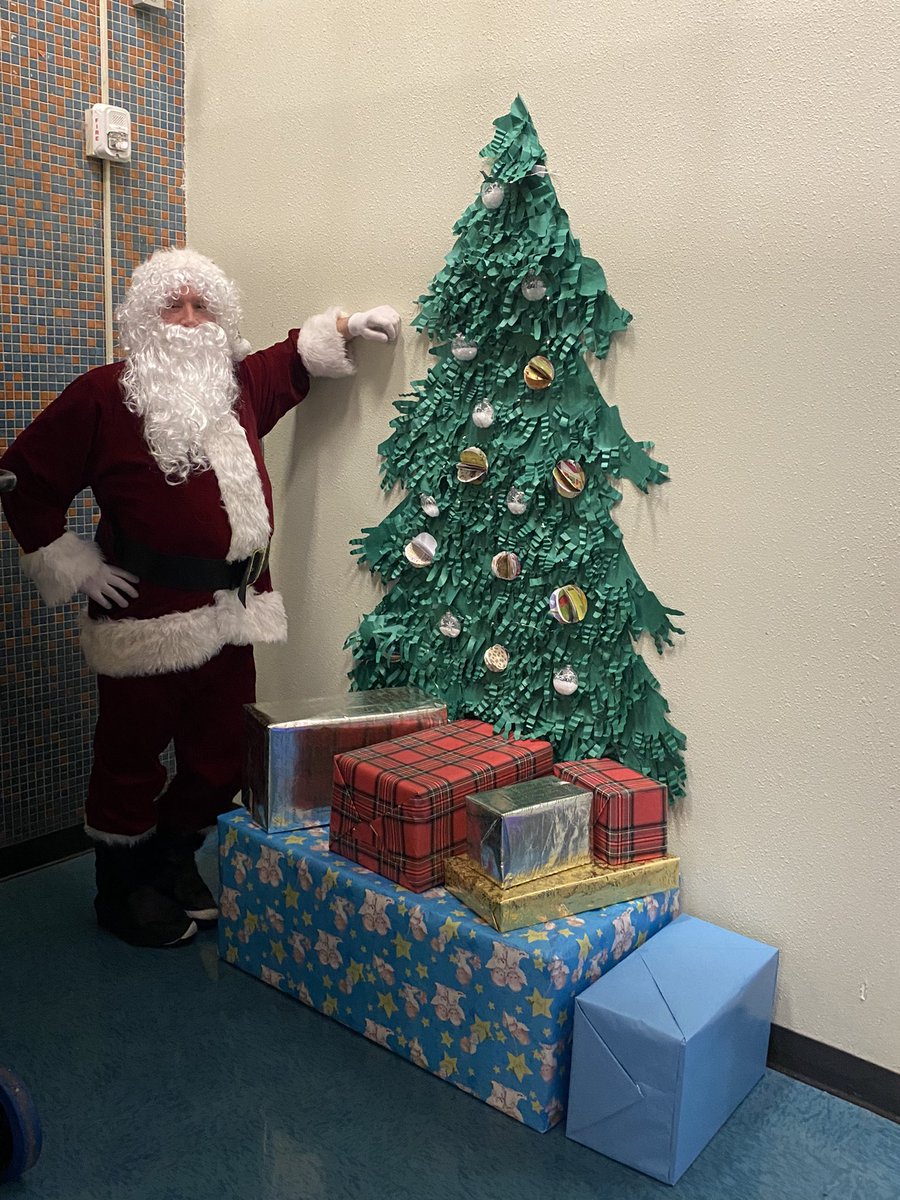 We had a blast today surprising teachers with classroom supplies they put on Santa’s wishlist! Santa even found the Christmas village that the art students created and made himself at home!