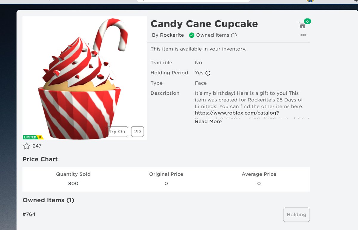 LaminalChing's tweet photo. I GOT 1 EXTRA CANDY CANE CUPCAKE CODE
IM GIVING IT AWAY
BECAUSE OF LOW STOCK LEFT THIS IS A QUICK GIVEAWAY, ENDS IN 2 HOURS
3 EASY STEPS
MUST FOLLOW @HanFun8 , LIKE, RETWEET
Show proof in chat
Winner will recieve a dm.
#ugccommunity
#FreeUgc
#ugccode
#RobloxUGC https://t.co/MPx7yPUKV3