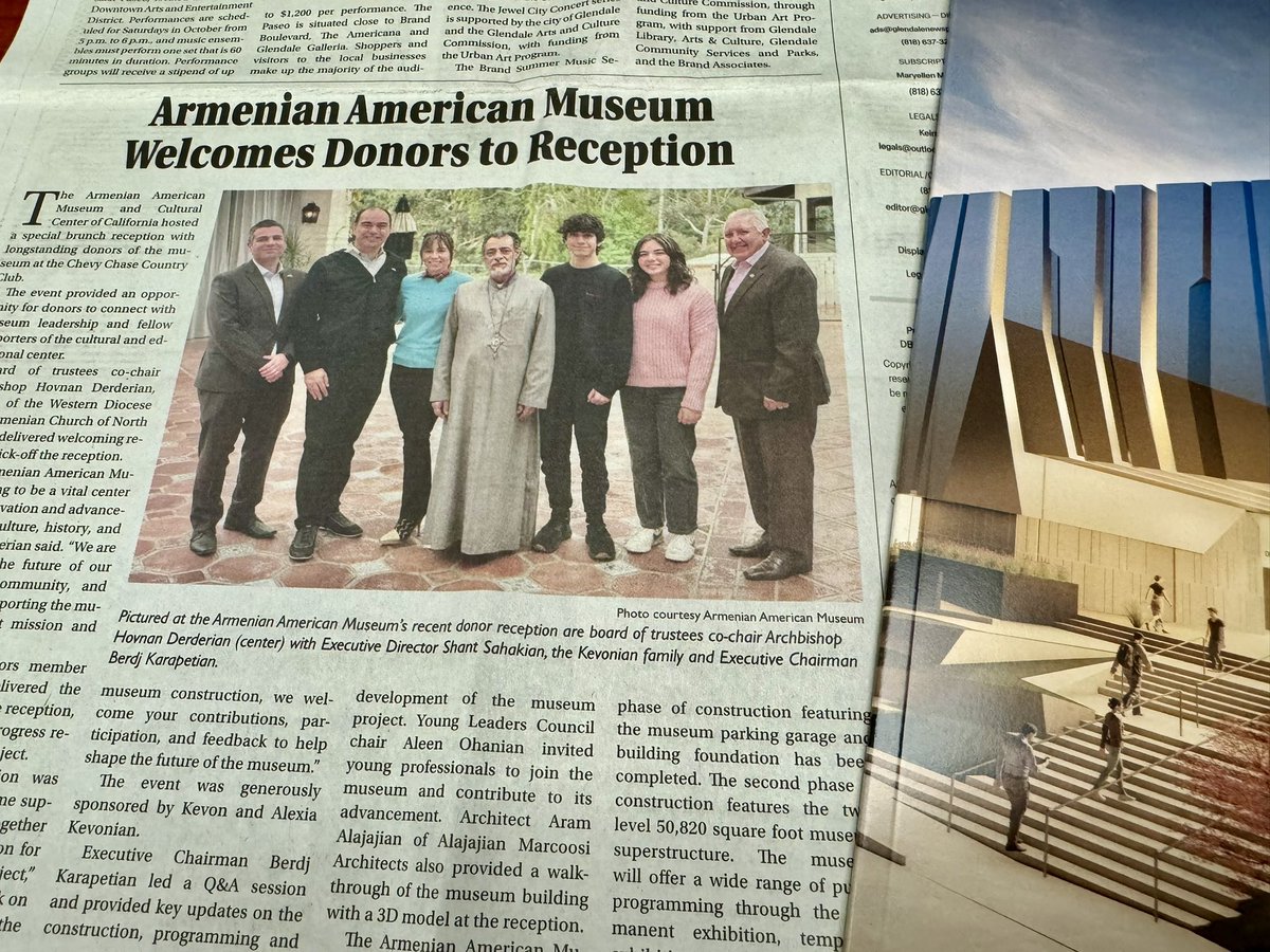 Check out the most recent Glendale News-Press coverage of the Armenian American Museum Chevy Chase Country Club Reception! …endalenewspress.outlooknewspapers.com/2023/12/04/arm… @GlendaleNews_P @outlooknews