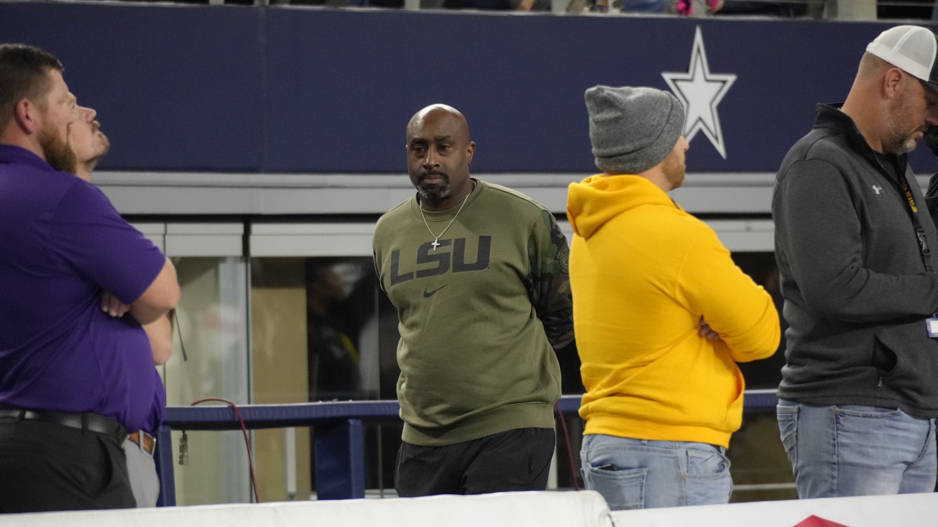 Sam Spiegelman on X: LSU safeties coach Kerry Cooks watching 5