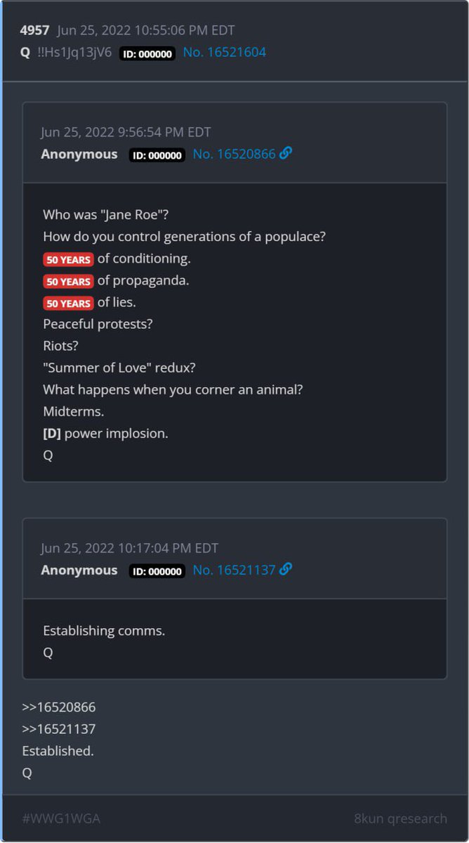 💥Q+ “50 YEARS” LIVE (ONLY 1 DROP)
COMMS ESTABLISHED (LIVE)
*THIS IS WHY WE ARE BEING SILENCED BTW

H/T: 
QWorld🍊rder