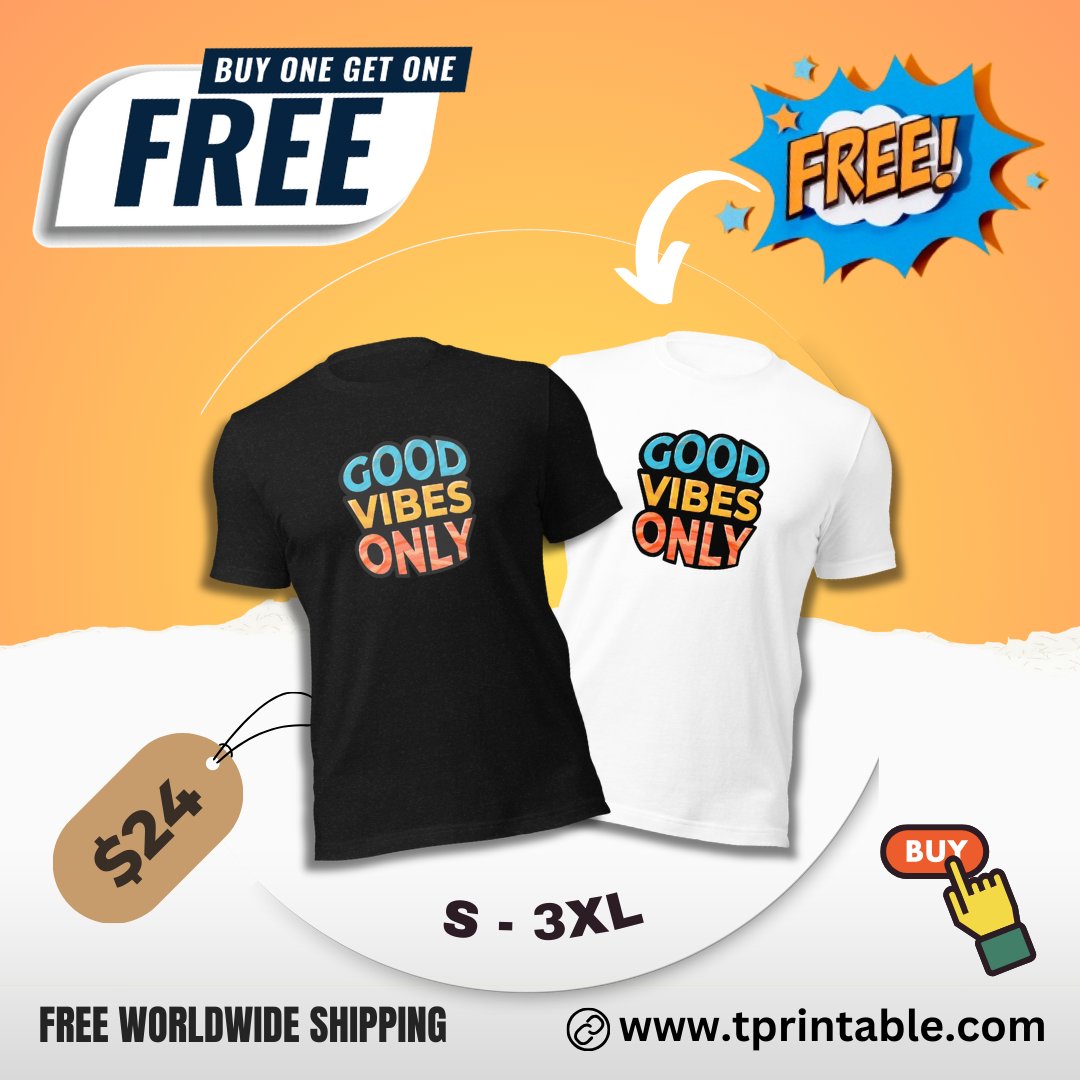 Good vibes only best unisex t-shirt with free tote bag,buy now. tprintable.com available more design.limited time offer.#tshirt #tshirts #tshirtshop #gift #freetshirt #totebag #quotes #quotesdaily #GoodVibesOnly #GoodVibes #tees #shirt