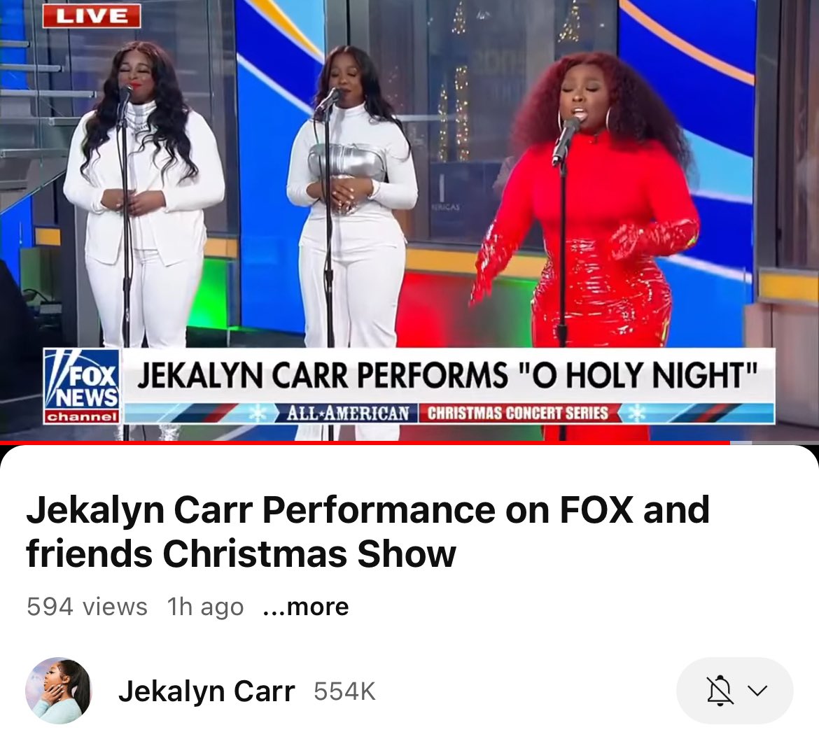 4HISGLORY55's tweet image. Ohhh nice 👑🎄❤️🎉🎉I love it #JekalynCarr one of my favorite gospel artists was in #NYC❤️❤️ #Wow🎉🎉🎉👍#Youwillwin #IamWinner #YourBigger 🎶#GreatChristmas #ISeeMiracles🎇❤️✨❤️❤️👑👑👑✨✈️🎉🎵Thank you so much 🎶❤️
Keep winning ❤️❤️❤️👍🏽
youtu.be/xNGI_hfgi_E?si…