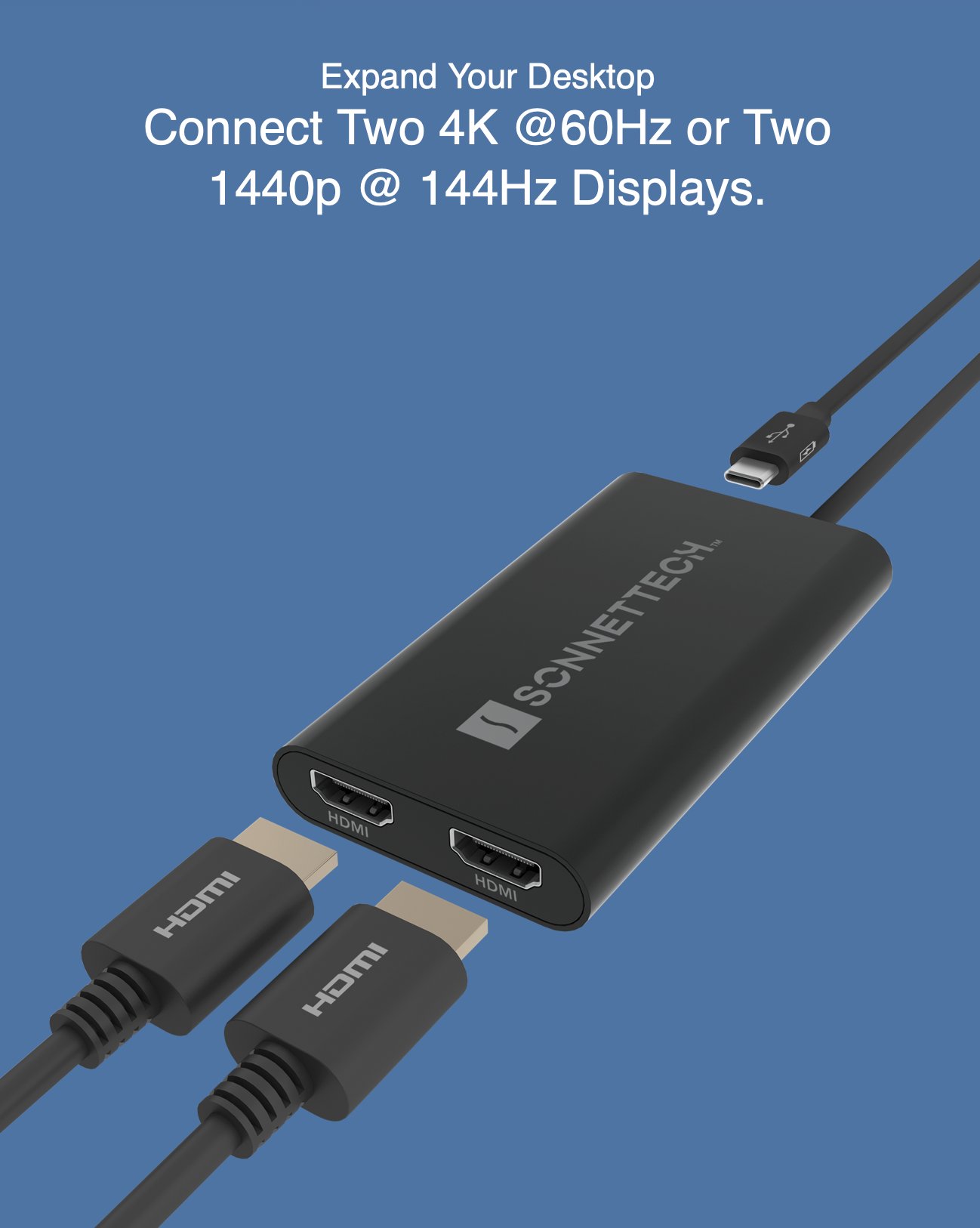 Sonnet Technologies on X: &ldquo;The NEW USB-C to Dual 4K 60Hz HDMI 