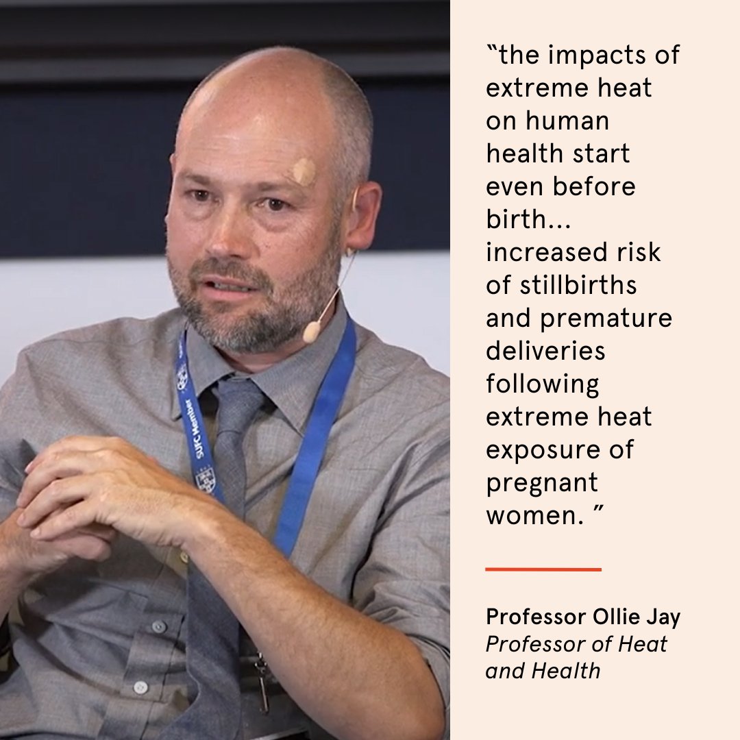 What is the impact of extreme heat and hot weather on human health across the human lifespan? With our planet heating up, we need to find solutions for how society can survive in extreme temperatures @ollie_jay13 @HeatHealth_USYD Learn more here: sydney.edu.au/engage/events-…