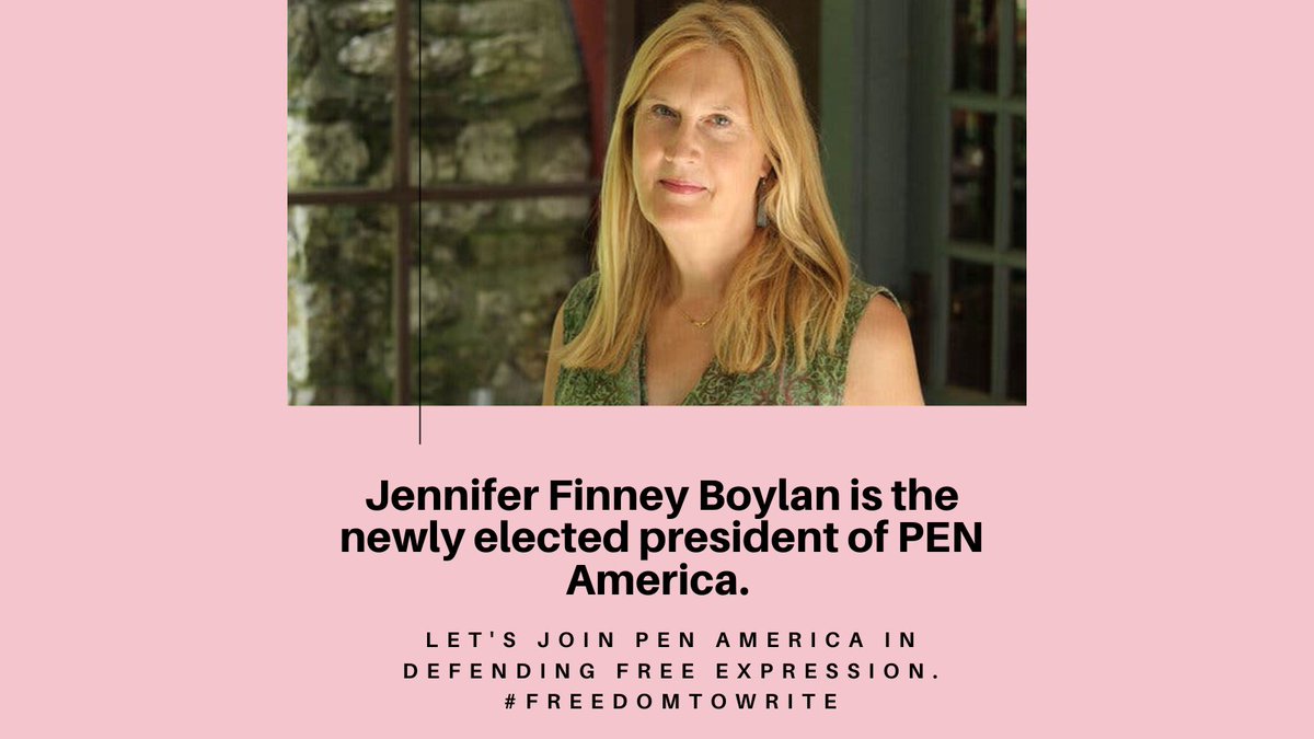 Jennifer Finney Boylan is the newly elected president of PEN America. Let's join PEN America in defending free expression.
#PENAmerica #JenniferFinneyBoylan #freedomtowrite #freedomtoread #defendfreeexpression #civicartist #steveramoswriter #gooddiscoverys