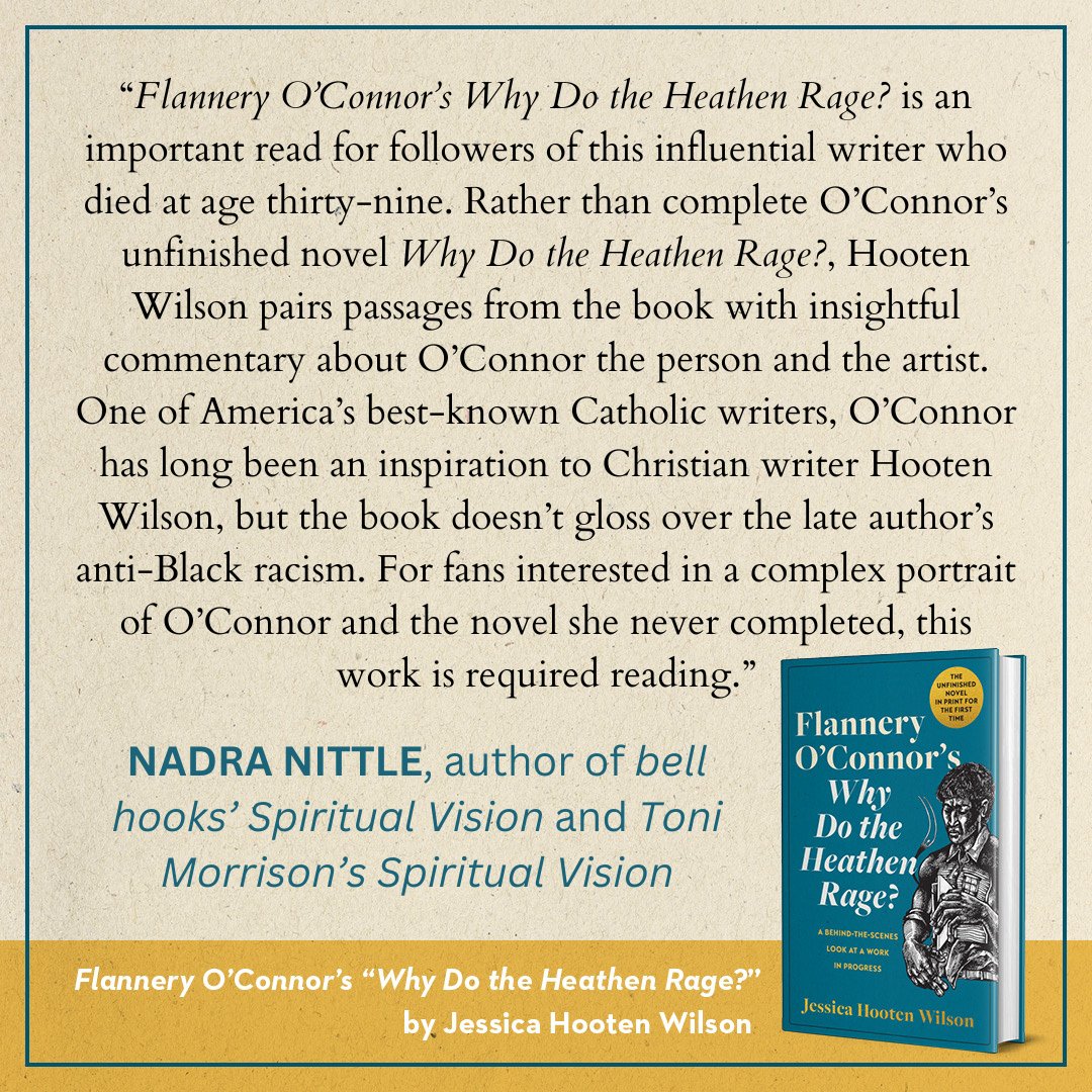 Flannery O'Connor's UNFINISHED novel comes out in January--we're so close! Expect lots of Flannery posts from me until then. amazon.com/Flannery-OConn…