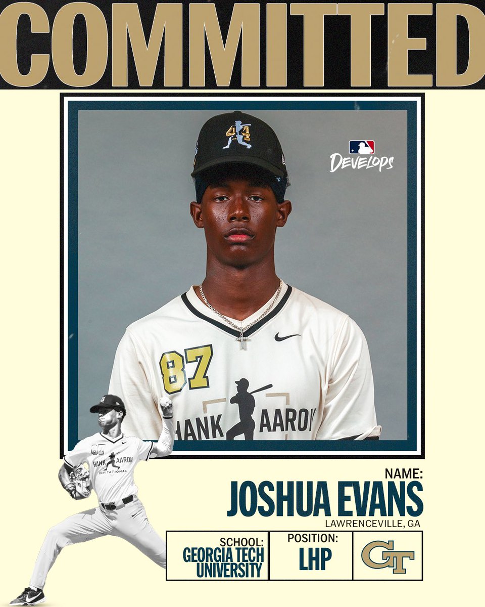 MLBDevelops (@mlbdevelops) on Twitter photo Congratulations to <a href="/joshevans_Qb1/">𝐉𝗼𝐬𝐡𝐮𝐚 “J5” 𝐄𝐯𝐚𝐧𝐬</a> on his commitment to <a href="/GTBaseball/">Georgia Tech Baseball</a> ⚾️‼️ #MLBDevelops #BreakthroughBoyz🚀 Congratulations to <a href="/joshevans_Qb1/">𝐉𝗼𝐬𝐡𝐮𝐚 “J5” 𝐄𝐯𝐚𝐧𝐬</a> on his commitment to <a href="/GTBaseball/">Georgia Tech Baseball</a> ⚾️‼️ #MLBDevelops #BreakthroughBoyz🚀