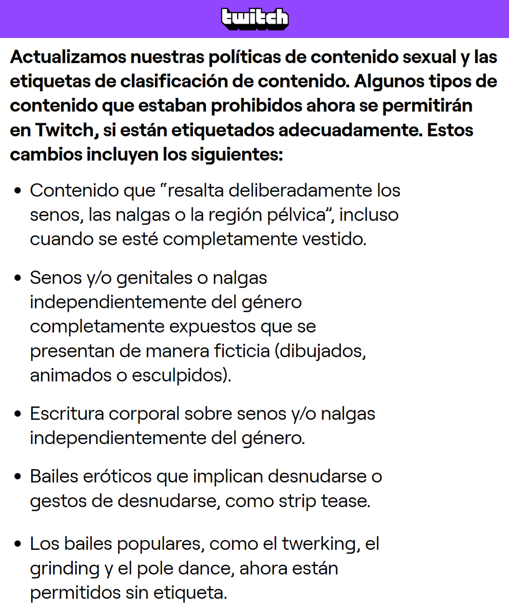 porquetendencia's tweet photo. "Twitch":
Por la actualización de sus políticas sobre contenido sexual https://t.co/0MDFFiWD4u