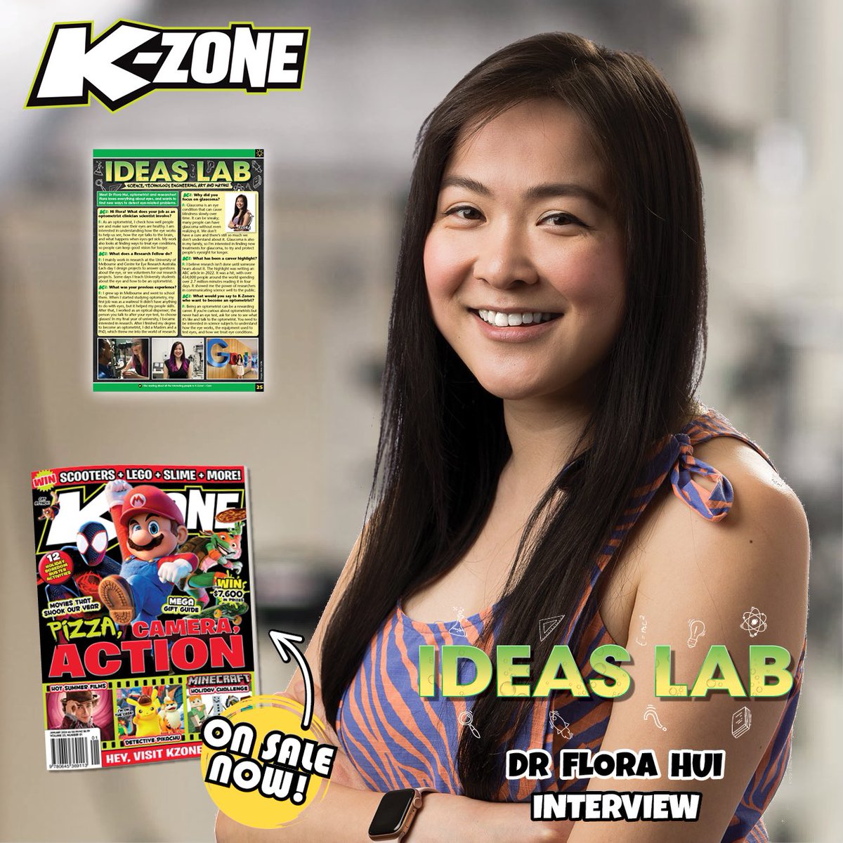 Couldn’t say no to being interviewed for a kids magazine- it’s in print too! I would’ve never imagined to be in a magazine where Mario and Michelangelo 🐢 was on the cover but here we are 😀 Read a snippet here: kzone.com.au/article/meet-a… #SuperstarsOfSTEM