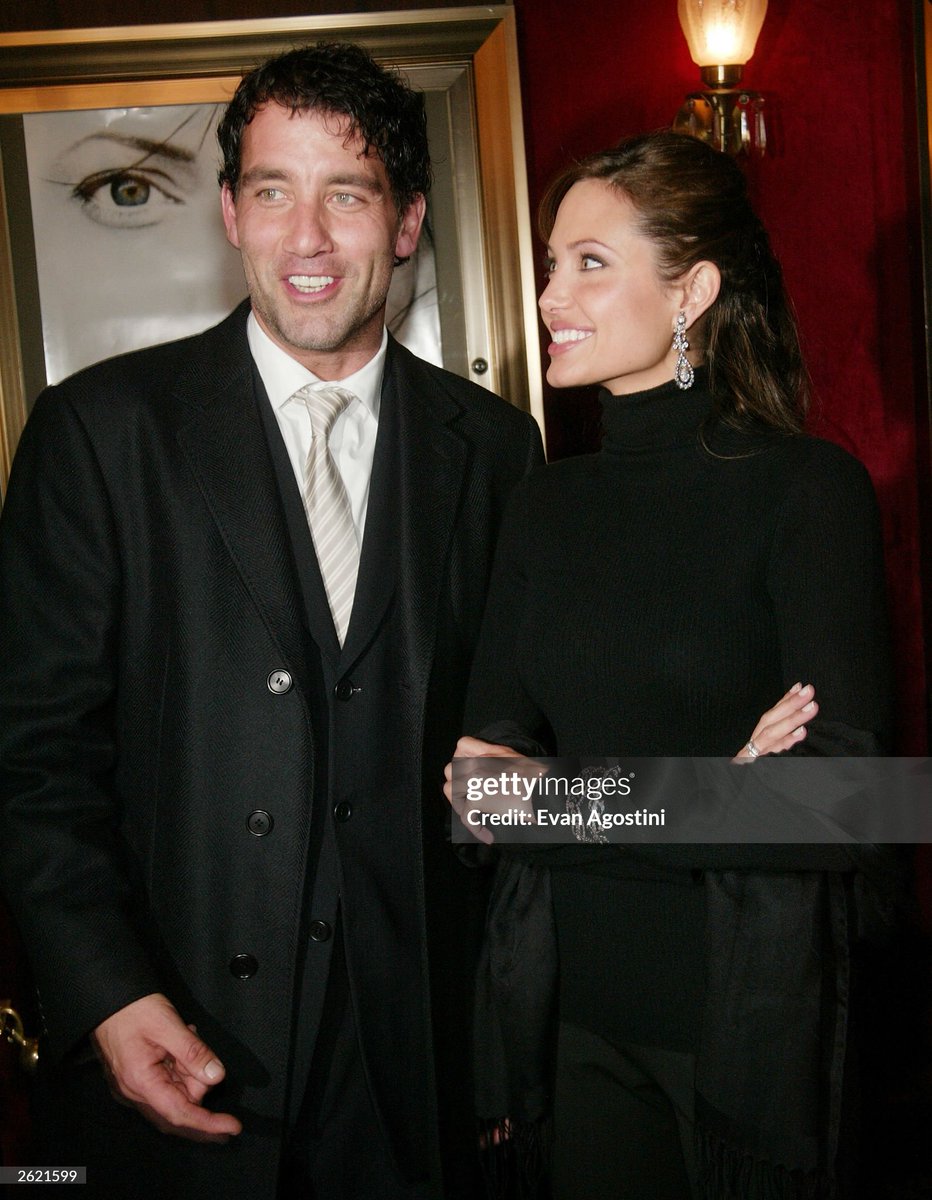 #AngelinaJolie  #CliveOwen
 attend the world premiere of Paramount Pictures' 'Beyond Borders' to benefit the Office of the United Nations High Commissioner for Refugees at the Ziegfeld Theater October 20, 2003 in New York City.