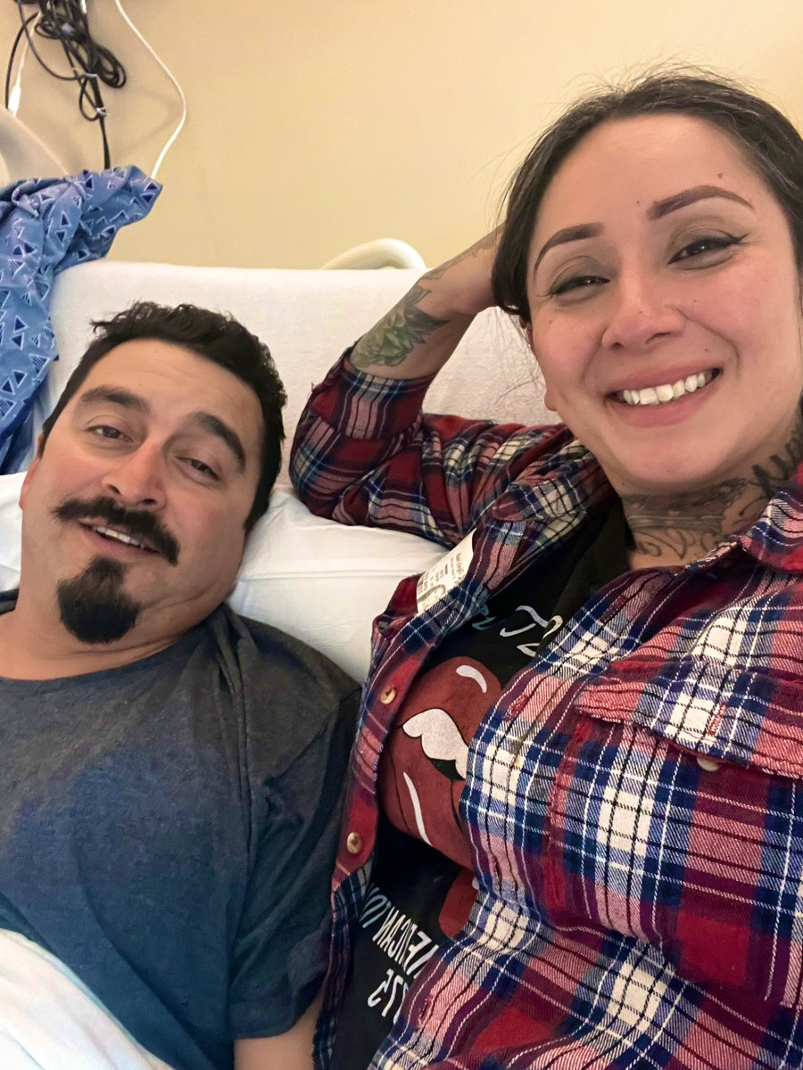 InformedMama209's tweet photo. My husband just went into surgery. If you could please say a prayer for him and for our family. A heart attack at 42 has thrown us for a loop but he’s in good spirits and ready to get this done and over with and ready to go home and have an actual meal. https://t.co/E3x1IbAsgU