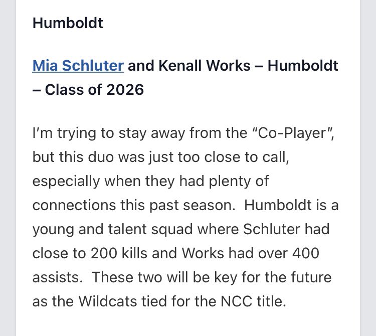Iowa Powerplex 16-Halpin (@2024plex_16_h) on Twitter photo Our own Mia Schluter was named the top player in Humboldt County by <a href="/PrepDigIA/">Prep Dig Iowa</a>
prepdig.com/2023/11/top-pl… Our own Mia Schluter was named the top player in Humboldt County by <a href="/PrepDigIA/">Prep Dig Iowa</a>
prepdig.com/2023/11/top-pl…