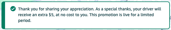 TRUST ME ON THIS: Log into your Amazon account, type "Thank My Driver" in the search bar, when you get the result, click it. The driver of your most recent delivery will be given $5, no charge to you. A holiday gift. DOOOO IT. Worked for me!