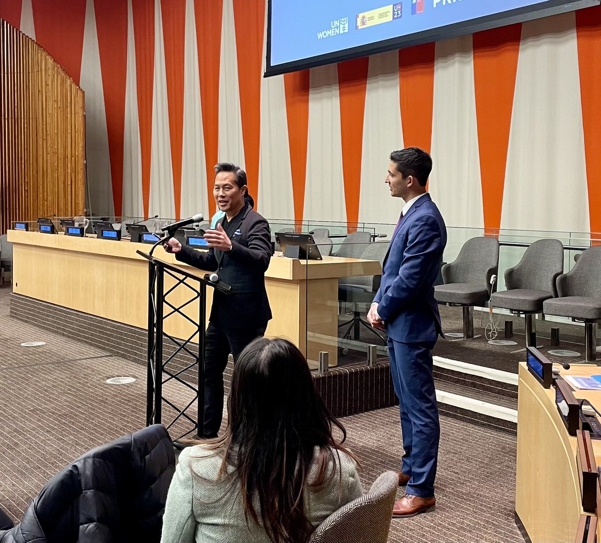 The powerful documentary “Unconditional” was screened at the UN tonight. The film profiles three families struggling with caregiving and mental health issues. Great to catch up with friend and the film’s director @richardlui.
