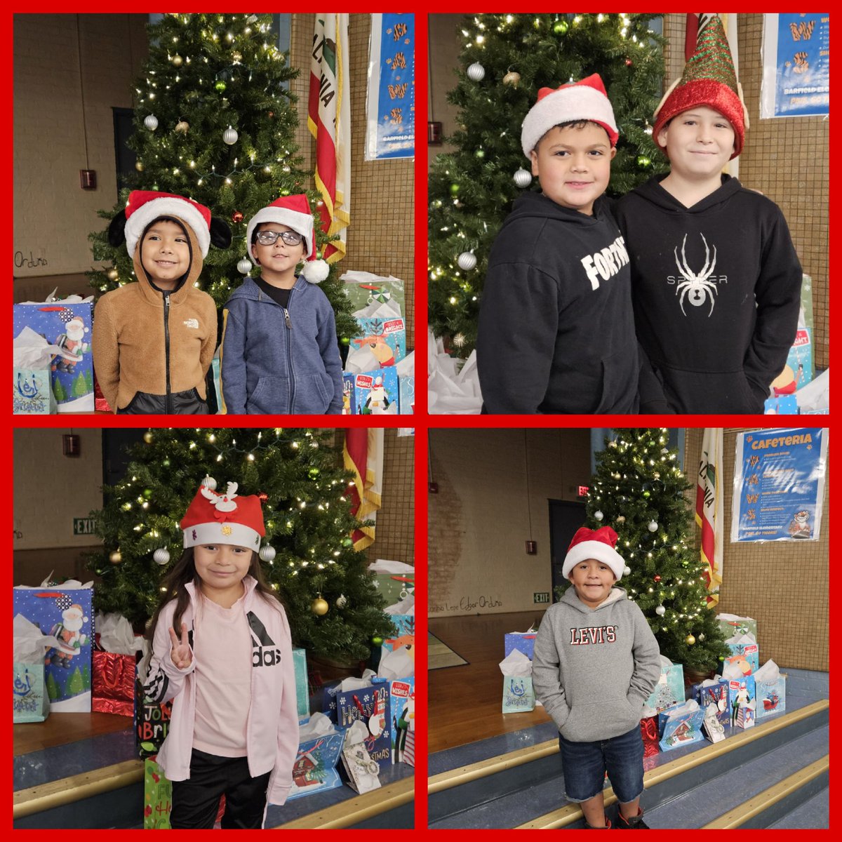 BarfieldPUSD's tweet image. Day 5: Tigers are spreading festive cheer with their stylish holiday hats and headgear! 🐅🎄 #TigerCheer #HolidaySpirit @BarfieldOM @dr_ambriz_pusd @PomonaUnified