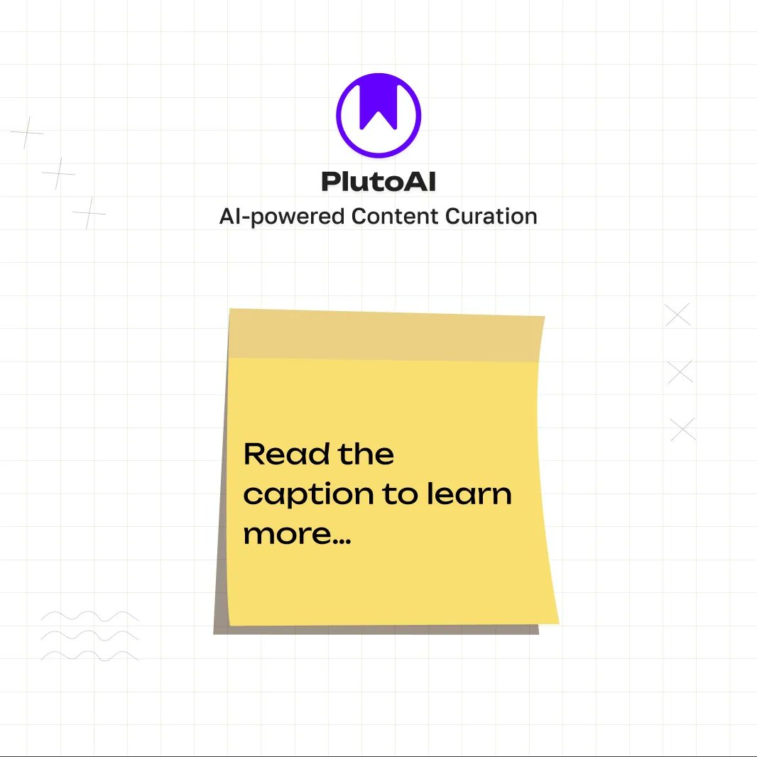 plutoai_app's tweet image. Meet your ultimate content curator: PlutoAI! 🚀 #Organize, #summarize, and breeze through your saved data effortlessly. Simplify learning, #Savetime, and dive deeper into your content with #PlutoAI. 
Stay tuned for updates!