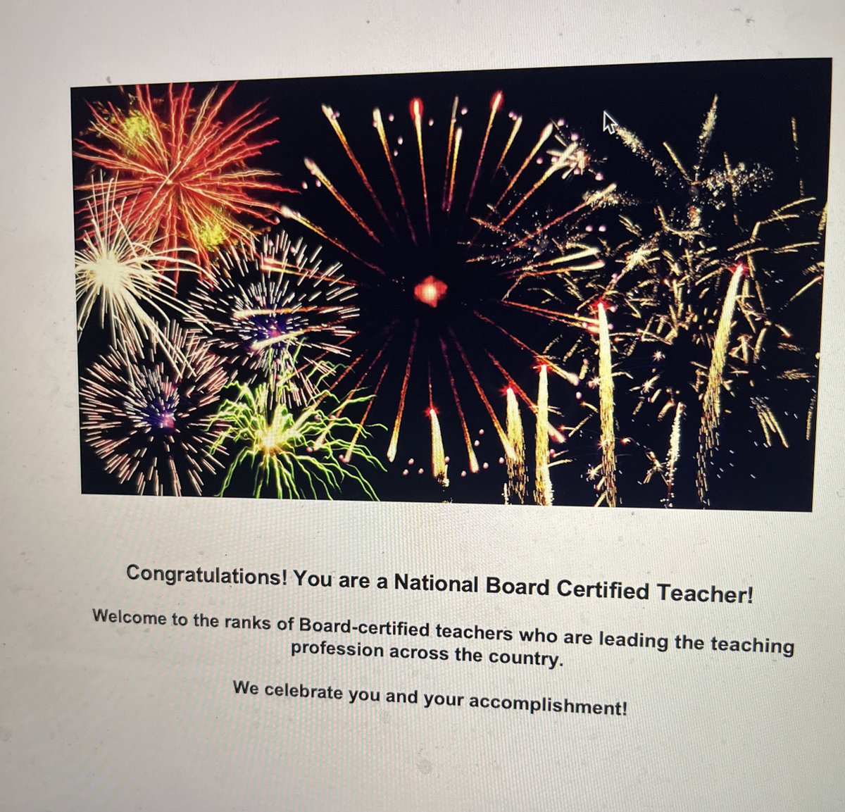 So excited to share! I became Nationally Board Certified! #sisepuede #nbctstrong