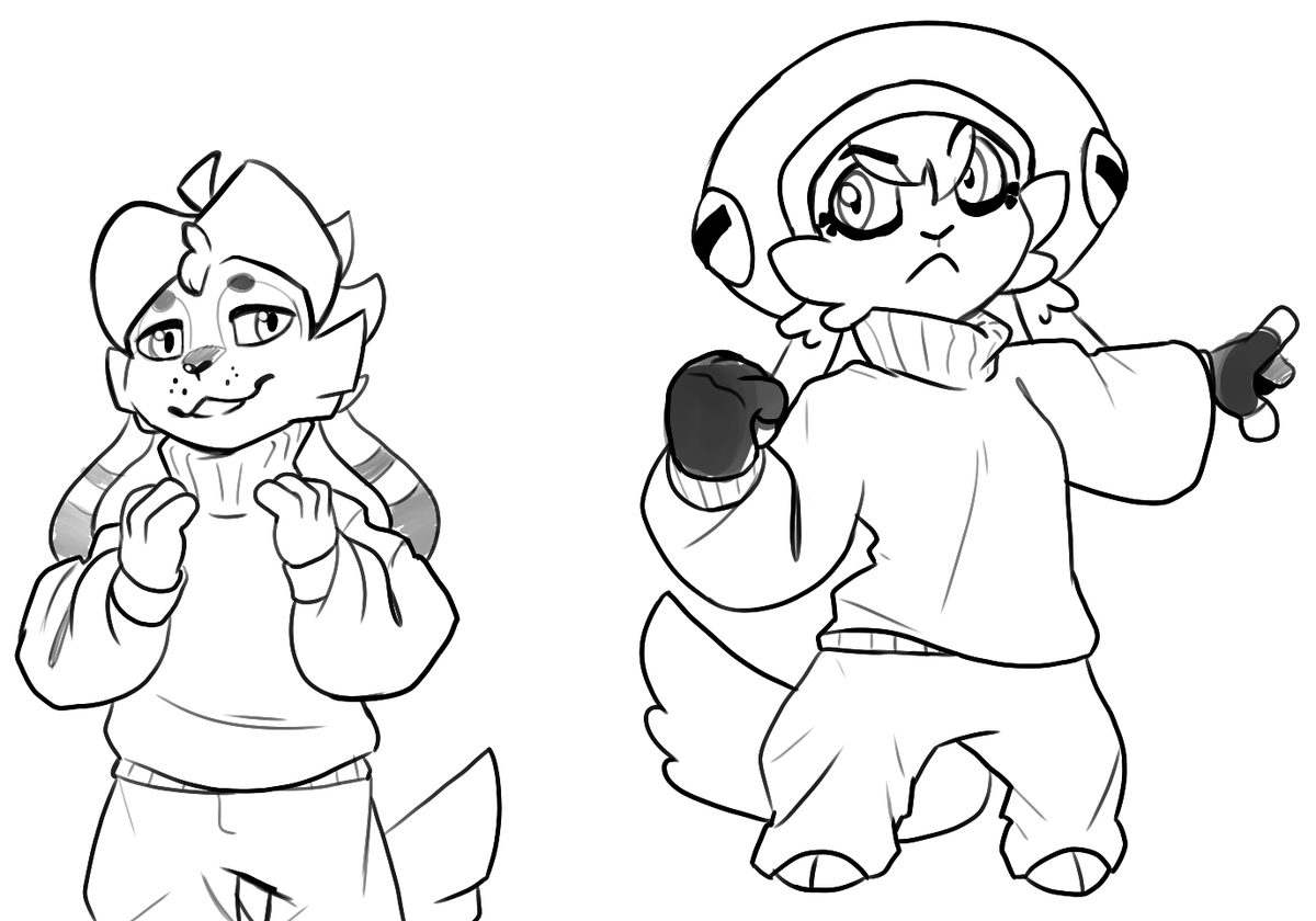 DecafPizza's tweet photo. for the next couple weeks, I'm gonna try focusing one specific thing I want to improve on drawing. each week is a new thing. first week is big turtlenecks lol 🐢 https://t.co/L4Gd6pbJZk