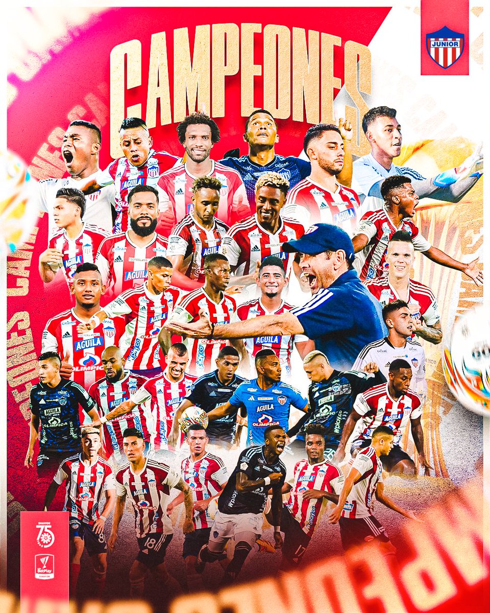 Dimayor's tweet image. ¡𝗖𝗔𝗠𝗣𝗘𝗢𝗡𝗘𝗦 #LigaBetPlayDIMAYOR 𝗜𝗜-𝟮𝟬𝟮𝟯! 🔥

El 'Tiburón' se corona campeón del segundo semestre, conquistando su décima estrella. 🌟

¡Felicitaciones a @JuniorClubSA por el título! 🦈

👉 dimayor.com.co/2023/12/junior…

#HechosDePasión