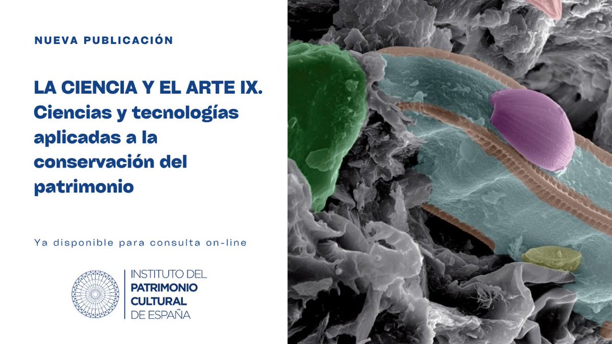 📢Disponible para su descarga gratuita “Ciencia y Arte IX. Ciencias y tecnologías aplicadas a la conservación del patrimonio”, dedicada a las posibilidades que las ciencias ofrecen a la mejora de la investigación y conservación de los bienes culturales😀 👉cutt.ly/IwSiLeQO