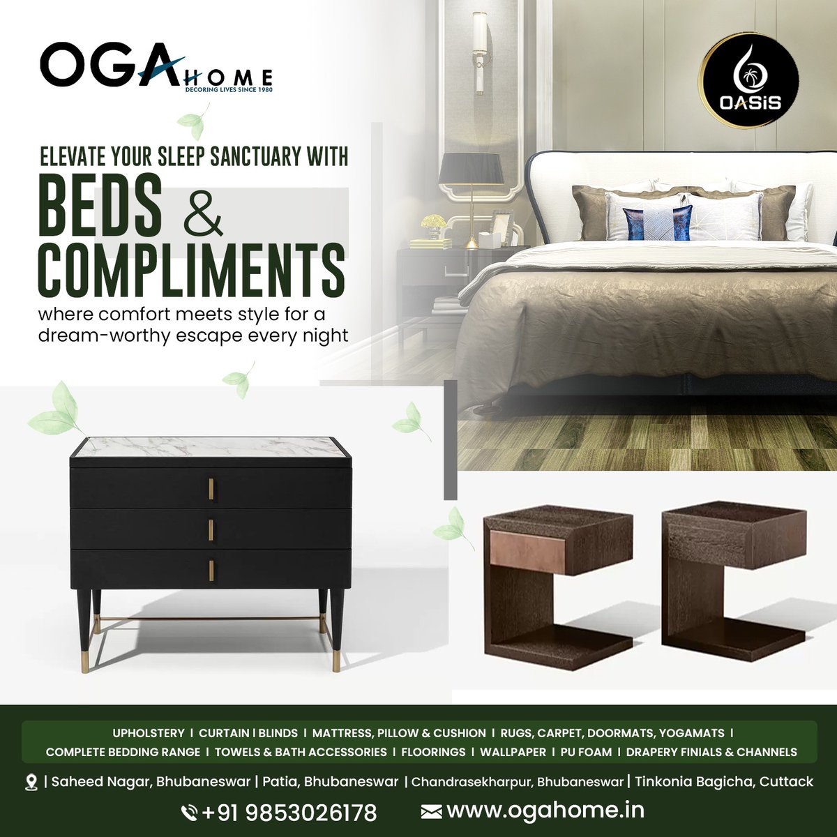 Transform your space with style! 📷📷 Explore the endless possibilities of home decor at OGA Home – where comfort meets chic. Your dream space awaits! Visit ogahome.in!!
#OGAHome #FurnishingDreams #SleepLikeRoyalty #OGAHome #Sleepables #CentuaryMattresses