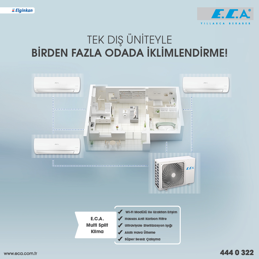 ECA_Elginkan's tweet image. Tek dış üniteyle birden fazla odada iklimlendirme!

#ECA #MultiSplitKlima #YıllarcaBeraber