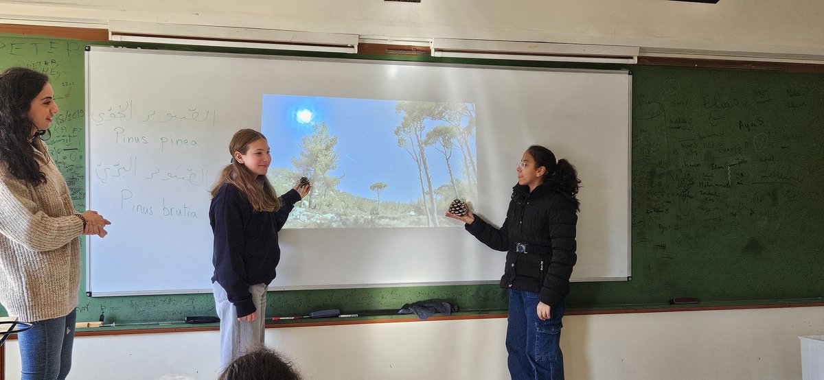 BciLeb's tweet photo. Exploring sustainable pathways at College des Saints Coeurs Chweir! 🌿 Students dive into the world of natural resource utilization, thanks to the project funded by Deputacion de Barcelona and implemented by the European Forest Institute, Mediterranean Facility. #Education https://t.co/ISLH60KyPA