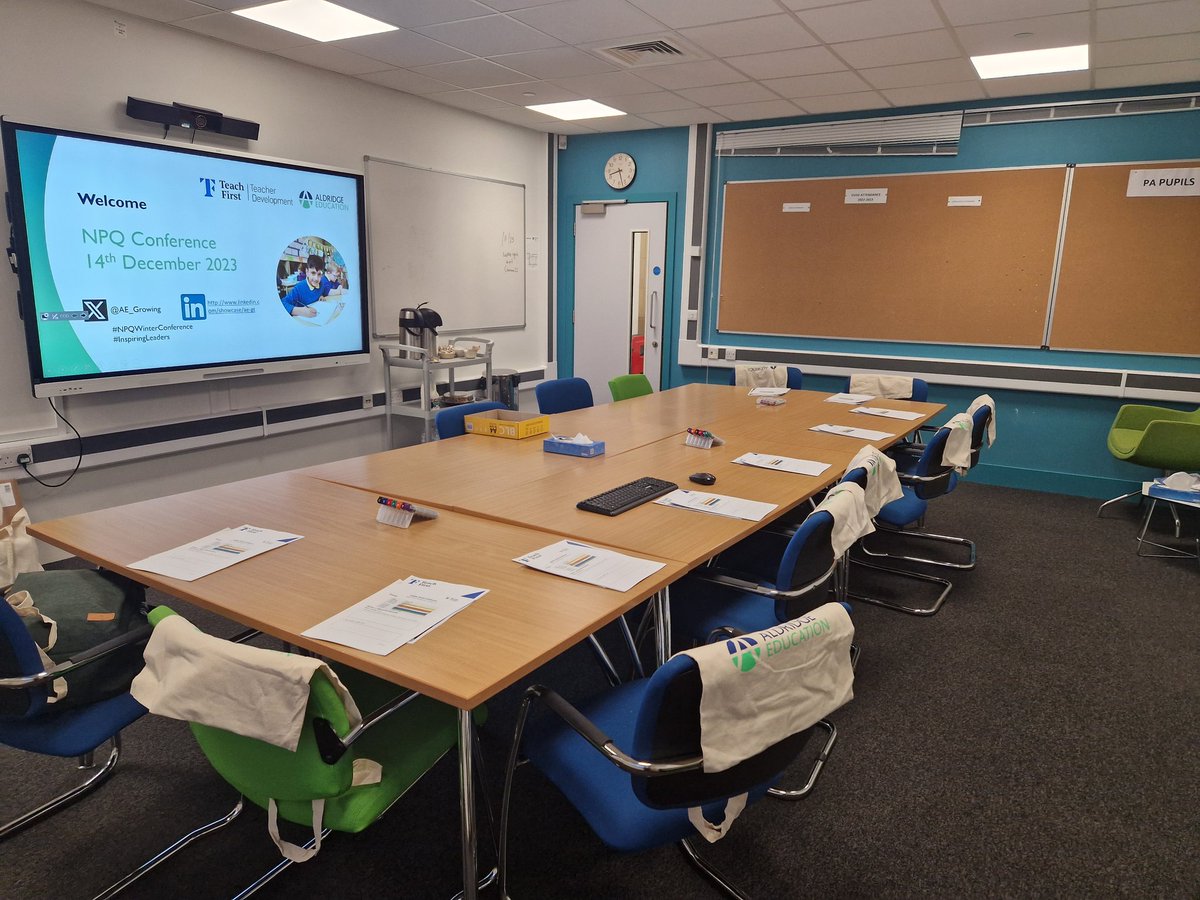 It may still be dark outside, but we are at <a href="/DarwenVale/">Darwen Vale High School</a> and ready and raring to go for today's <a href="/TeachFirst/">Teach First</a> #NPQSL conference. It is going to be a great day of learning and reflection! #inspiringleaders