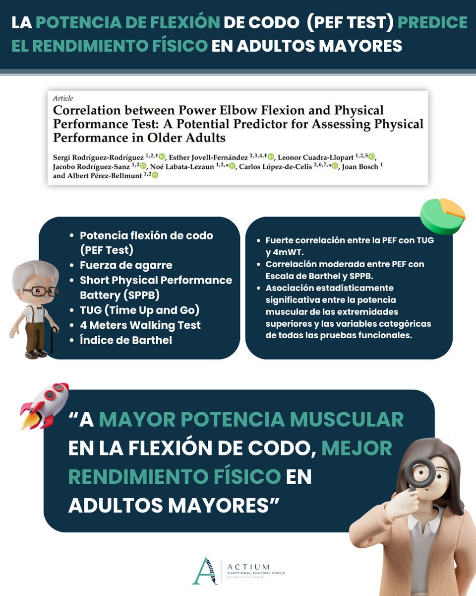 La potencia de flexión de codo predice el rendimiento físico en adultos mayores ⬇️