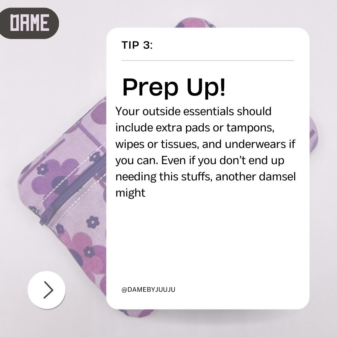 Over here, we are never caught unfresh and nothing, not even Red Madam, can stop our #weoutside vibe this season.

Especially now that we know the below!!
#periodtips #partytricks #periodcare #december #dame
