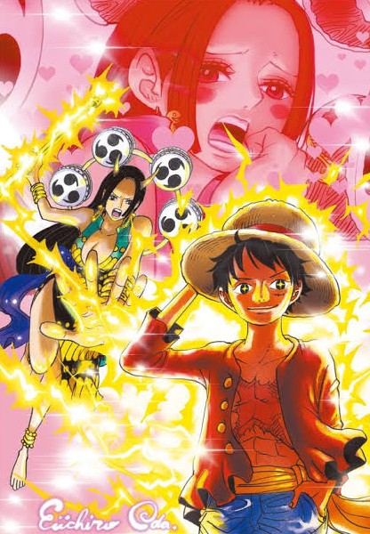 sandman_AP's tweet photo. Yesterday, Oda drew Lum-chan for Rumiko Takahashi, a legendary mangaka.🎖️ In the past, he drew Hancock and Nami with Eneru's Devil Fruit.⚡ https://t.co/W6ewHyx638