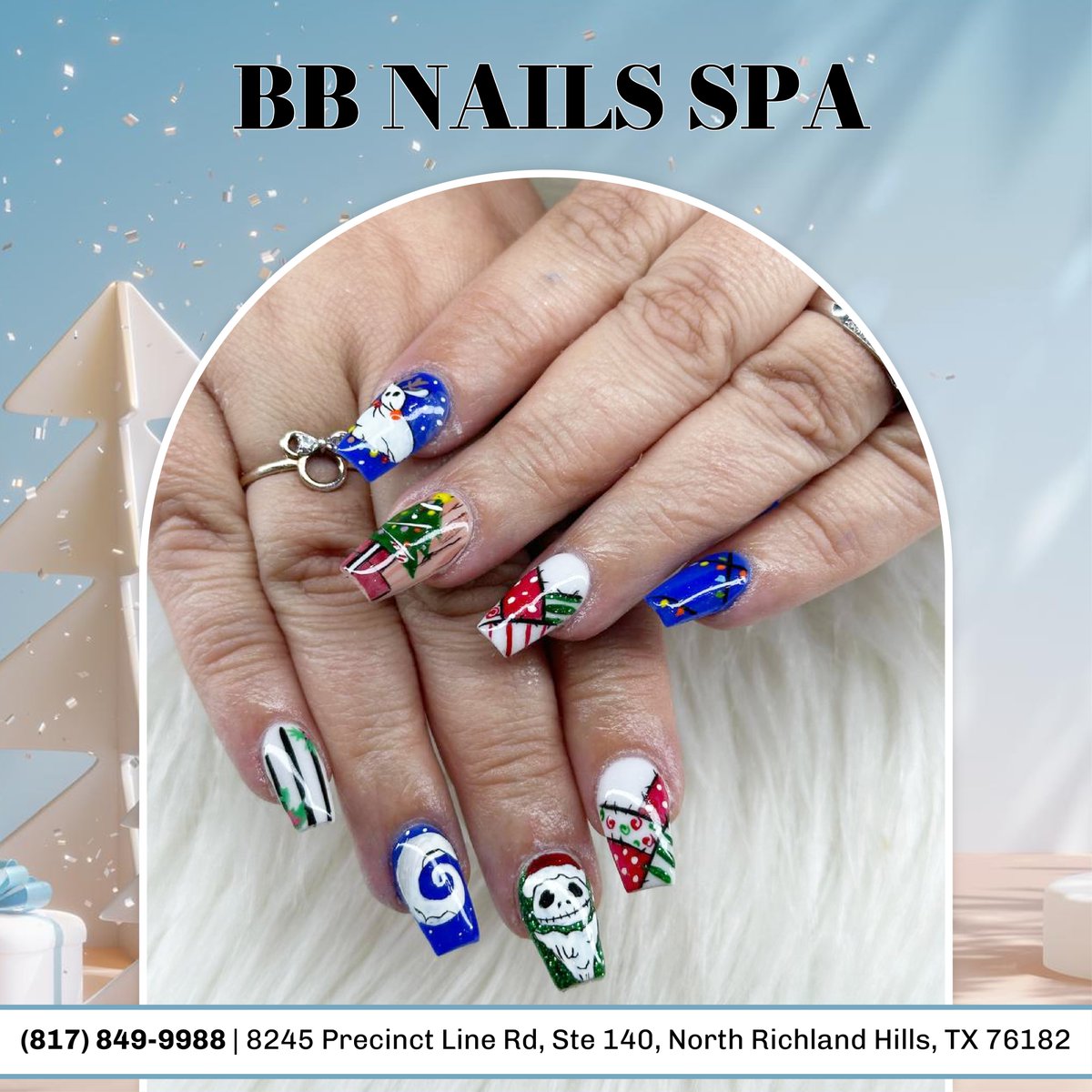 Add a touch of Santa magic to your Christmas nails! 🎅💅
#BBNailsSpa #nailsalontx #nails #nailart #mani #pedicure #manicure #beauty #nailsalon #nail #gelnails #nailstyle #nailsart #naildesign #love #acrylicnails #naildesigns #nailswag #nailpolish #gel #Christmas #Christmas2023
