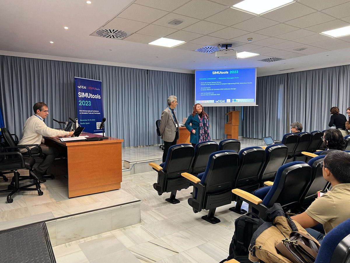 etsii's tweet image. #Hoy #Today we are hosting #SIMUTools2023

15th #EAI International #Conference on #Simulation Tools and Techniques

Let start with first keynote by Prof. Ángel A. Juan from @UPV #OperationResearch and #Computer