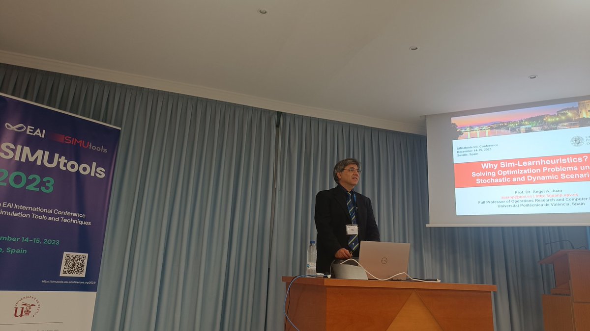 etsii's tweet image. #Hoy #Today we are hosting #SIMUTools2023

15th #EAI International #Conference on #Simulation Tools and Techniques

Let start with first keynote by Prof. Ángel A. Juan from @UPV #OperationResearch and #Computer